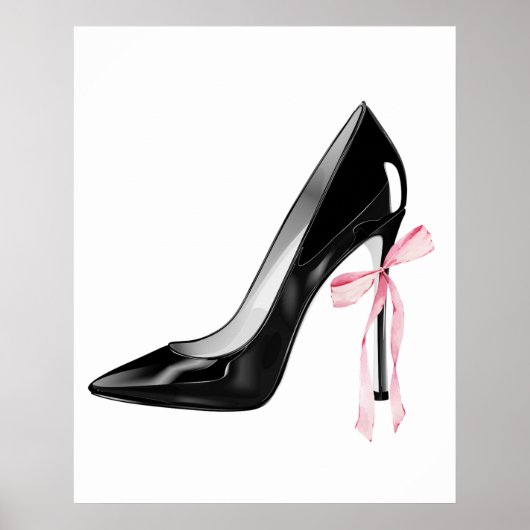 Cute Girly Bow Wall  Poster (Vorne)