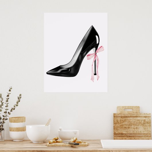 Cute Girly Bow Wall  Poster (Küche)