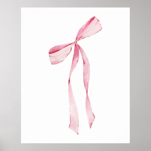 Cute Girly Bow Wall  Poster (Vorne)