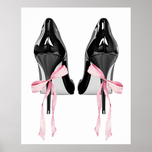 Cute Girly Bow Wall  Poster (Vorne)