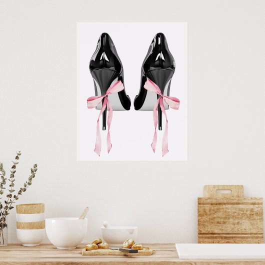 Cute Girly Bow Wall  Poster (Küche)