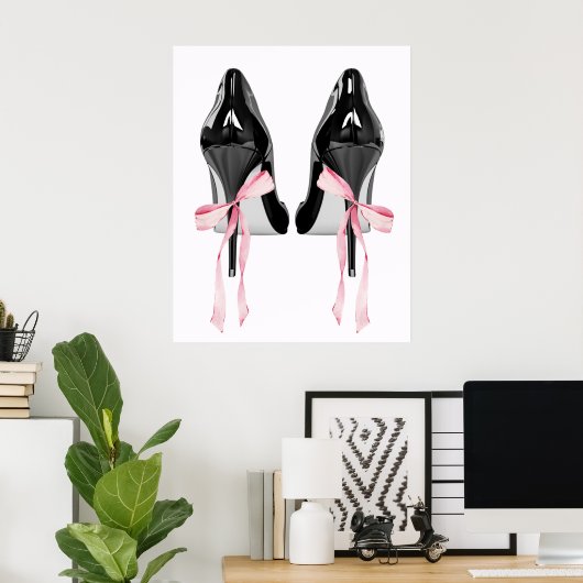 Cute Girly Bow Wall Poster (Heimbüro)