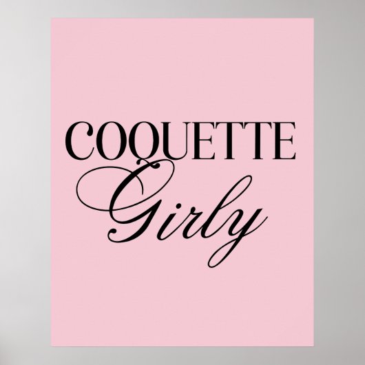 Cute Girly Bow Wall Poster (Vorne)