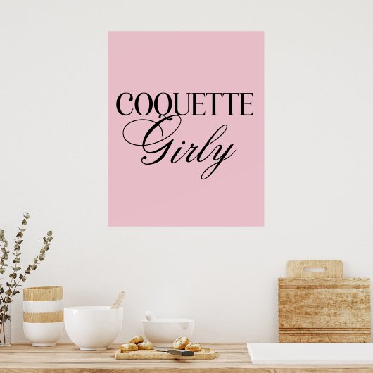 Cute Girly Bow Wall  Poster (Küche)