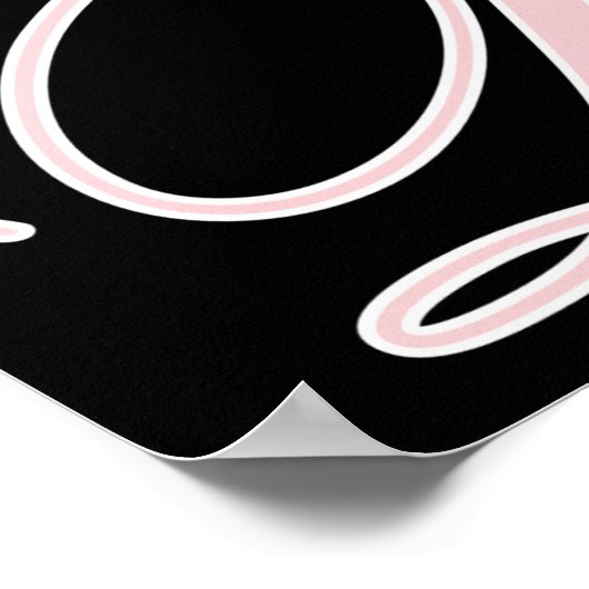 Cute Girly Bow Wall  Poster (Ecke)