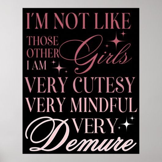 Cute Girly Bow Wall  Poster (Vorne)