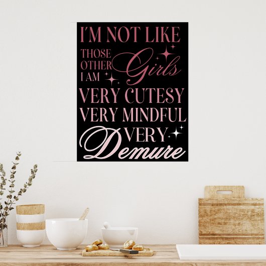Cute Girly Bow Wall  Poster (Küche)