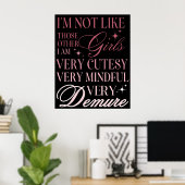 Cute Girly Bow Wall  Poster (Heimbüro)