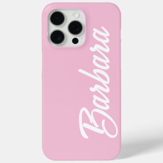 Cute Girly Custom Blush Pink Name Case-Mate iPhone Hülle (Rückseite)