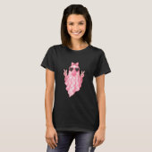 Cute Girly Ghost Blowing Bubble  Pink Retro Ghost T-Shirt (Vorne ganz)