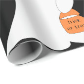 Cute Girly Ghost Halloween Trick or Treat Geschenkpapier (Rolleneckpunkt)