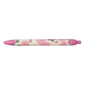 Cute Girly Pink Flower Pattern Kugelschreiber (Vorderseite)