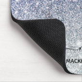 Cute Girly Purple and silver Shadow Glitter Mousepad (Ecke)