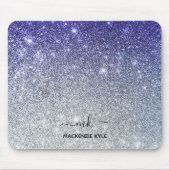 Cute Girly Purple and silver Shadow Glitter Mousepad (Vorne)