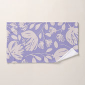 Cute girly purple background floral pattern Chic Badhandtuch Set (Handtuch)