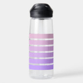 Cute Girly Purple Gradient Daily Hydration Tracker Trinkflasche (Rückseite)