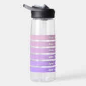 Cute Girly Purple Gradient Daily Hydration Tracker Trinkflasche (Rechts)