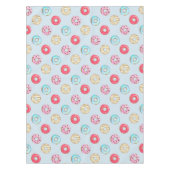 Cute Glazed Doughnut Pattern Light Blue Tischdecke (Vorderseite)