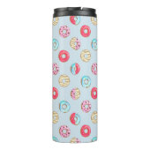 Cute Glazed Doughnut Pattern Personalised Thermosbecher (Rückseite)