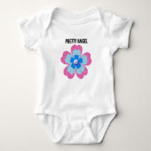 Cute glitter floral blooming garden baby strampler (Vorderseite)