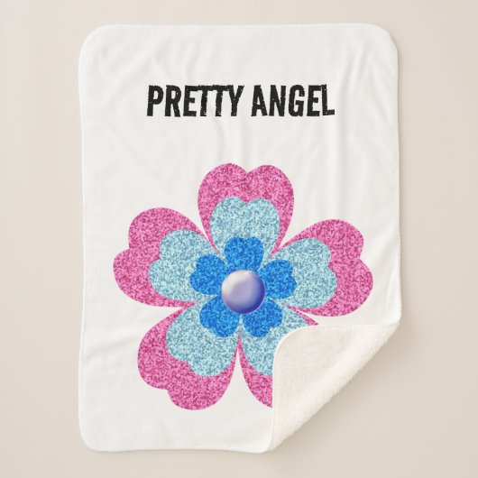 Cute glitter floral blooming garden sherpadecke (Vorderseite)