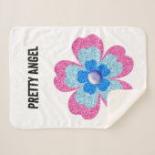 Cute glitter floral blooming garden sherpadecke (Vorderseite (Horizontal))
