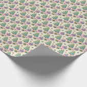 Cute Glossy Christmas Pattern Geschenkpapier (Ecke)