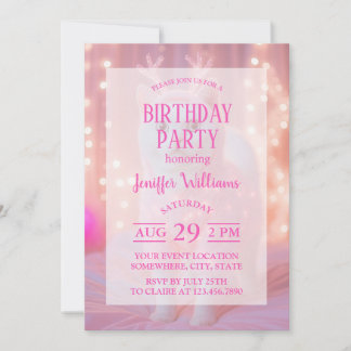 Cute Glowing Reindeer Kitty Winter Fantasy         Einladung