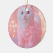 Cute Glowing Reindeer Kitty Winter Fantasy         Keramik Ornament (Links)