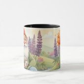 Cute gnome and hedgehog floral mug  tasse (Zentrum)