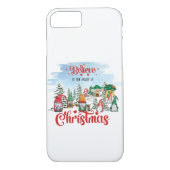 Cute Gnome Celebrating Christmas Holiday Case-Mate iPhone Hülle (Rückseite)
