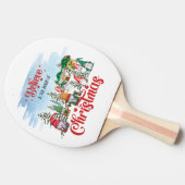 Cute Gnome Celebrating Christmas Holiday Tischtennis Schläger (Seitenansicht)