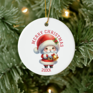 Cute Gnome Christmas Keramik Ornament