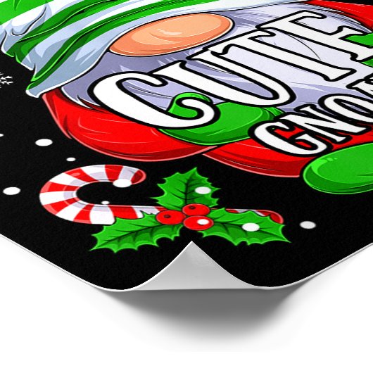 Cute Gnome Christmas Pajamas Matching Family Group Poster (Ecke)