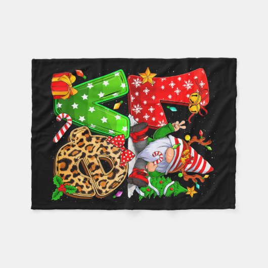 Cute Gnome Family Christmas For Women Men - Love G Fleecedecke (Vorderseite (Horizontal))