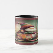 Cute Gnome Fishing in a Teacup Whimsical Mug Tasse (Zentrum)