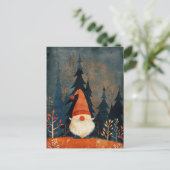 Cute Gnome Illustration Whimsical Christmas Postkarte (Stehend Vorderseite)