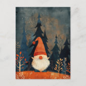 Cute Gnome Illustration Whimsical Christmas Postkarte (Vorderseite)