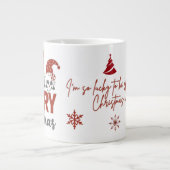 Cute Gnome Merry Christmas Coffee Mug Jumbo-Tasse (Vorderseite)