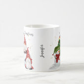 Cute Gnome Snowman Christmas Gift Kaffeetasse (Mittel)