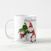 Cute Gnome Snowman Christmas Gift Kaffeetasse (Links)