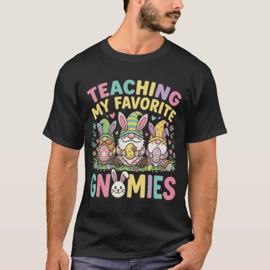 Cute Gnome Teacher Design Teaching  T-Shirt (Vorderseite)