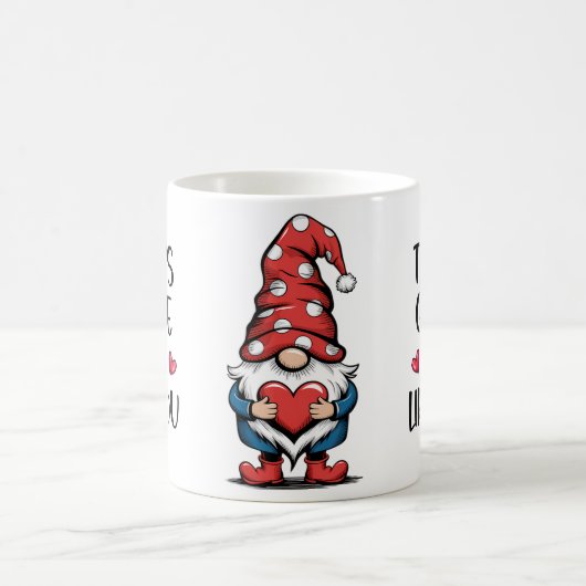 Cute Gnome Valentine Mug Kaffeetasse (Mittel)