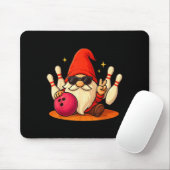 Cute Gnome With Sungles Gnome Playing Bowling Men  Mousepad (Mit Mouse)