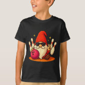 Cute Gnome With Sungles Gnome Playing Bowling Men T-Shirt (Vorderseite)