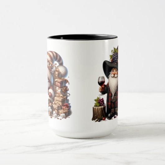 Cute GnomeI Presents And Grapes Tasse (Zentrum)