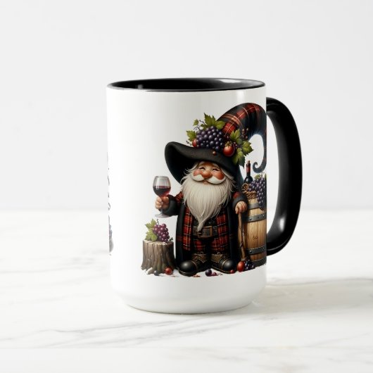 Cute GnomeI Presents And Grapes Tasse (VorderseiteRechts)
