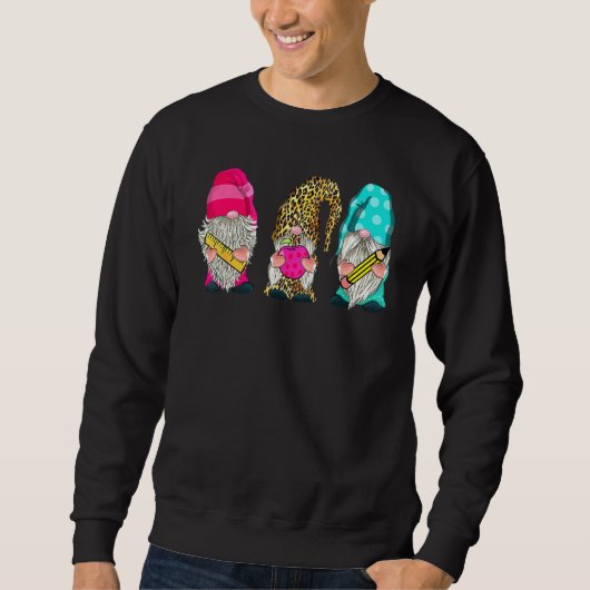 Cute Gnomes Back To School Teacher And Students Sweatshirt (Vorderseite)
