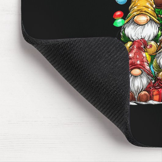 Cute Gnomes Christmas Tree Lights Gnomies Gnome Xm Mousepad (Ecke)