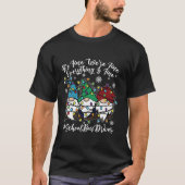 Cute Gnomes Everything Is Fine Christmas School Bu T-Shirt (Vorderseite)